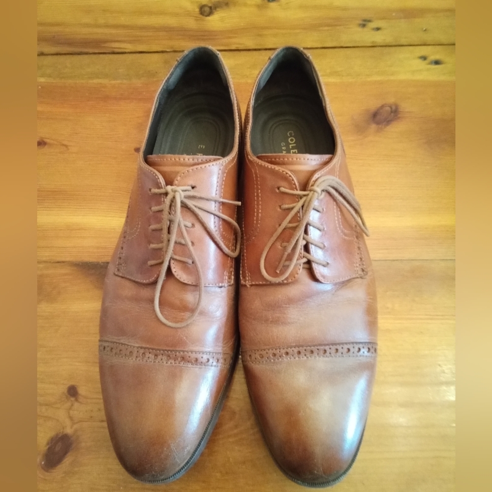 Cole Haan Men's Brown Leather Oxford Shoes